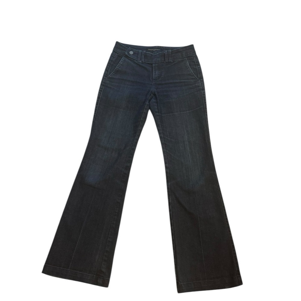 Banana Republic Dark Rinse Low Rise Wide Leg Trousers